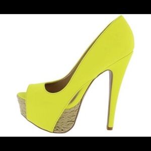 Neon Yellow Heel